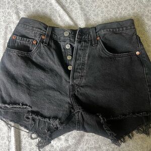 Black Denim Women's Shorts